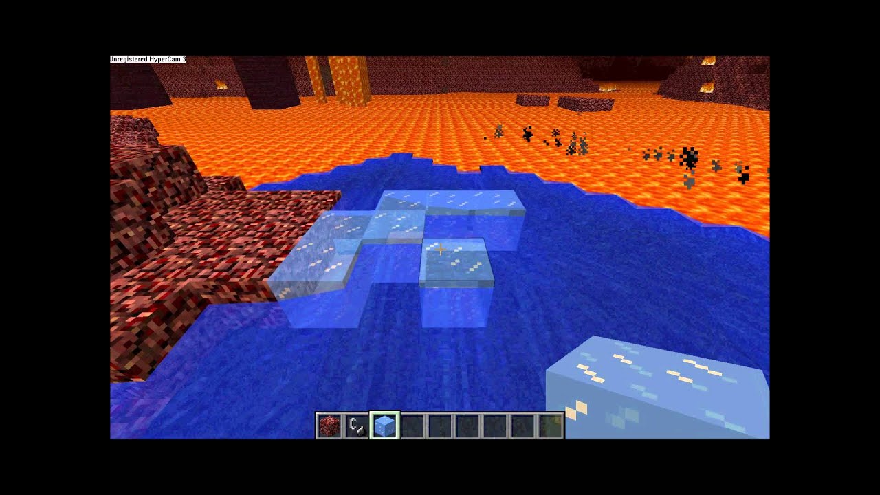 Minecraft: How to get water in the Nether (Creative mode) [HD] - YouTube