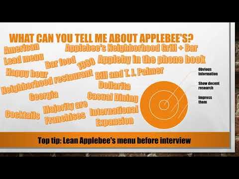 Most Often Asked Applebee's Interview Questions and Answers - YouTube
