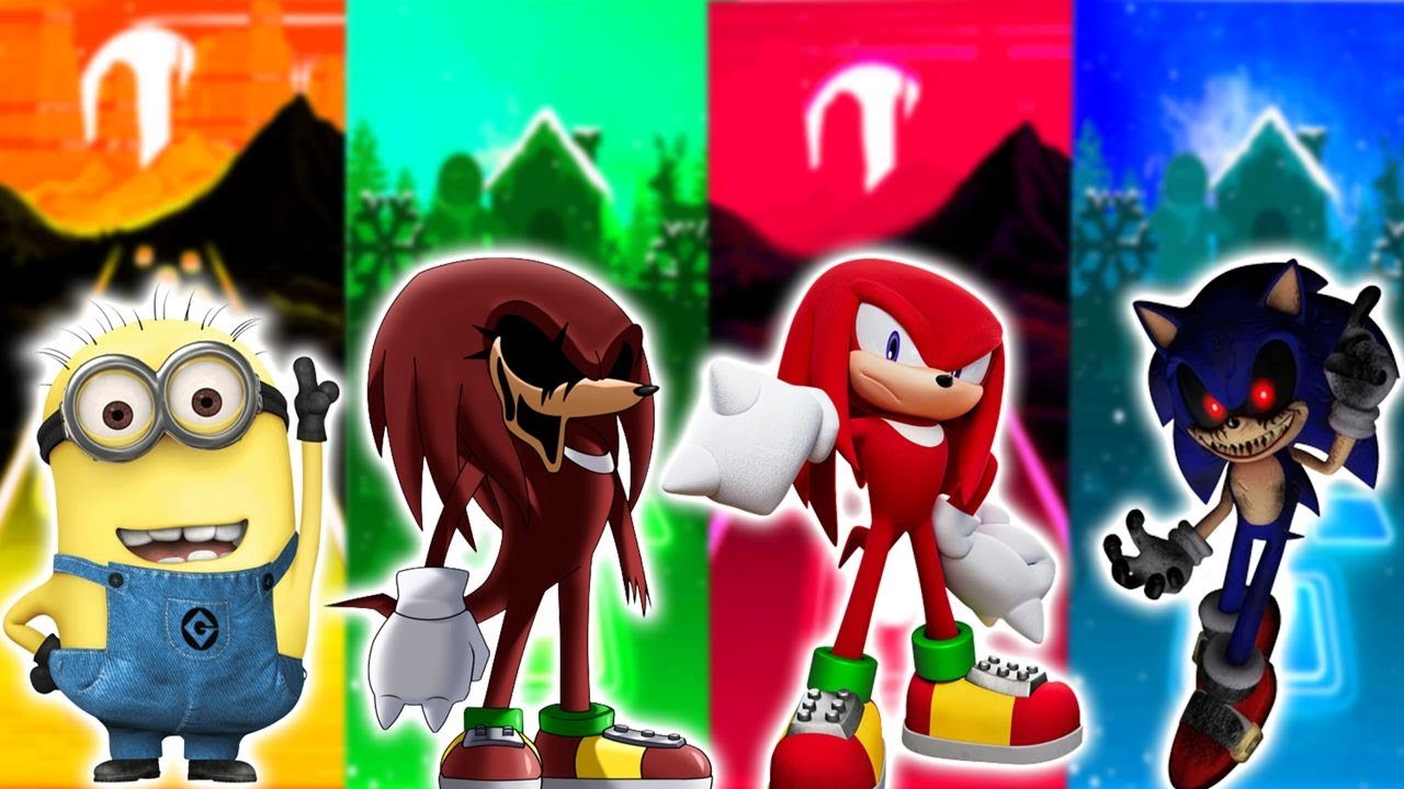 MINIONS VS KNUCKLES EXE VS KNUCKLES VS SONIC EXE - YouTube