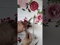 Rolled rose flower and foliage template