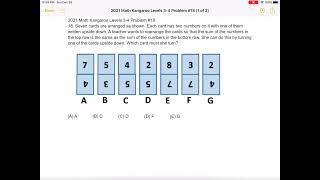 2021 Math Kangaroo Levels 3-4 Problem #18