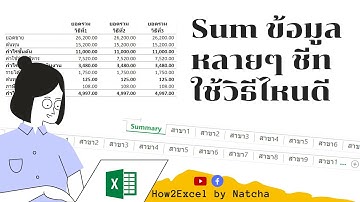 How to#18 Sum ข้อมูลหลายๆ ชีท ใช้วิธีไหนดี???
