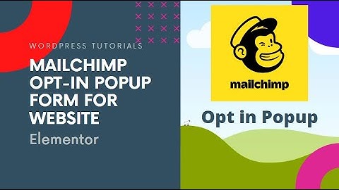 Mailchimp Opt in popup form for collecting subscribers email addresses