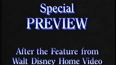 Special Preview After the Feature from Walt Disney Home Video