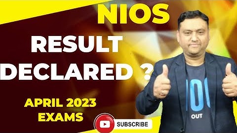 NIOS RESULT DECLARED April 2023 examination ll VCIC GURUJI II NIOS RESULT JUNE 2023