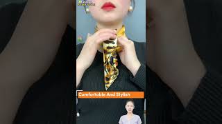 Learn to tie spring trendy scarf for girls? ladies necktie tips #shorts