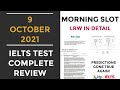 9 october 2021 ielts test complete review lrw in detail  academic test  morning slot
