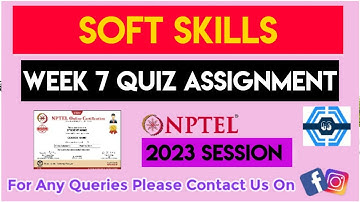 Soft Skills | Week 7 Answers 2023 | NPTEL | SWAYAM 2023