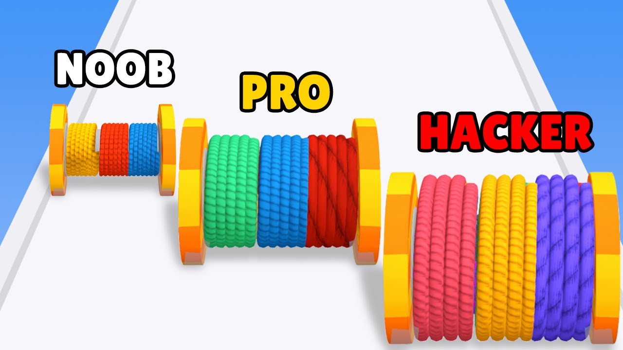 Spool Running NOOB vs PRO vs HACKER in Spool Run - YouTube