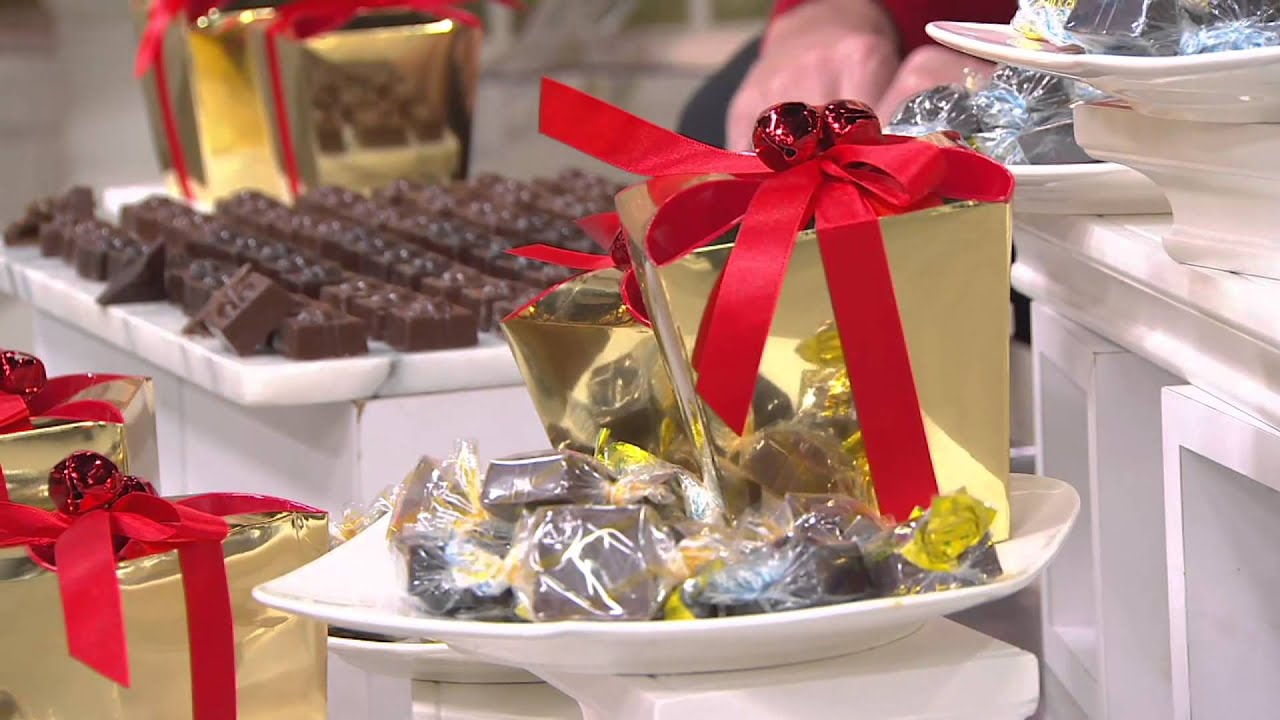 Harry London Set of 6 Gold Foiled Boxes Filled with Chocolates on QVC
