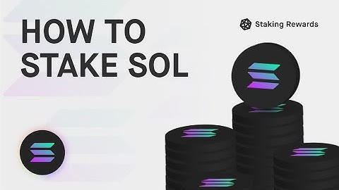 How to stake Solana (SOL) - Staking Recipes by Staking Rewards