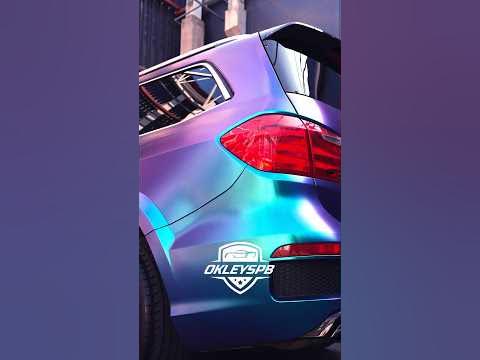 Оклейка авто пленкой хамелеон 😎 цветная ПВХ пленка, Mercedes - YouTube