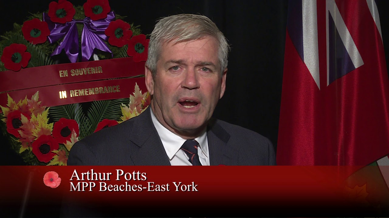 Arthur Potts Remembrance Day 2017 - YouTube