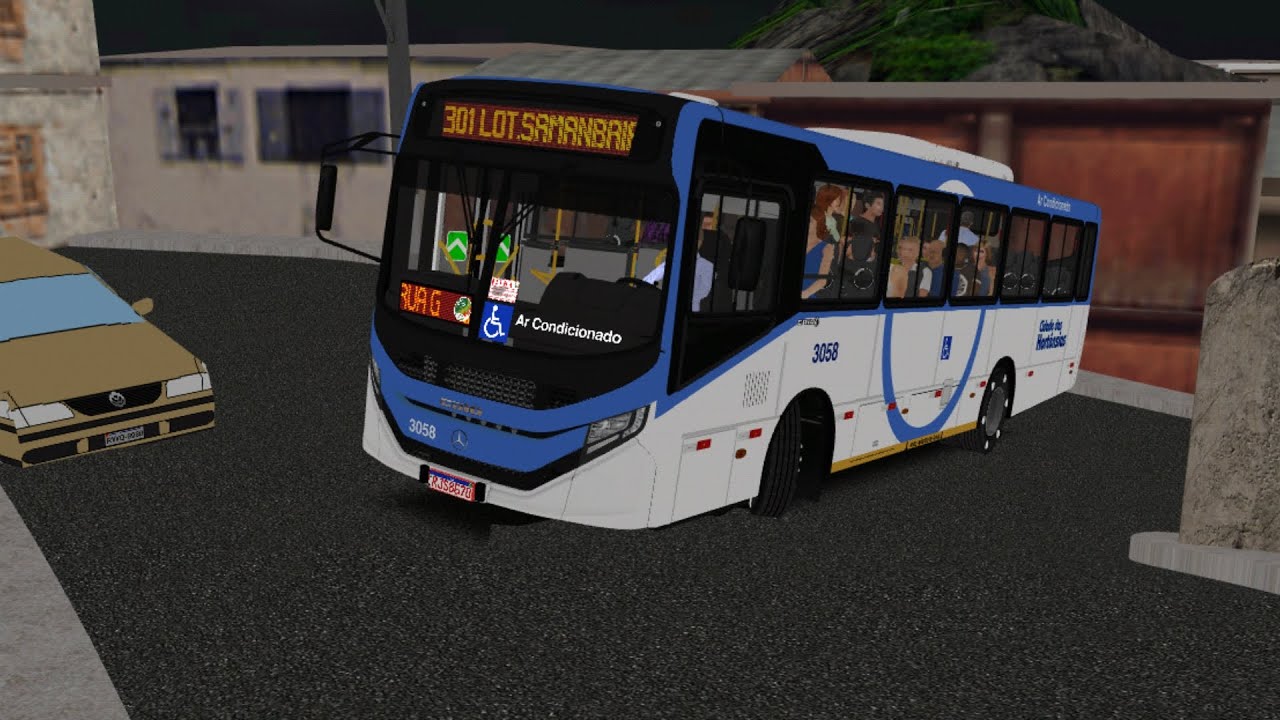SUBINDO A 301 LOTEAMENTO SAMANBAIA COM O CAIO APACHE VIP 5 DA CDH (CARRO:3058) NO PROTON BUS