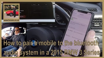 How to pair a mobile to the bluetooth audio system in a 2015 BMW 3 Series