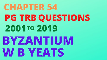 2001 to 2019 PG TRB questions W B Yeats