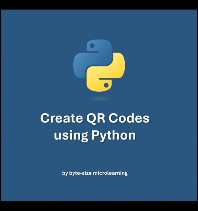 Create QR Codes using Python #python #coding #learning - YouTube image.