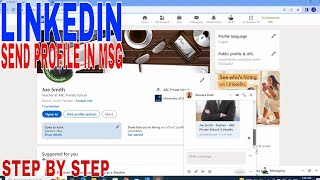 ✅  How To Send Profile In A Message In LinkedIn 🔴