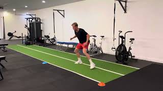 Lateral shuffle into acceleration
