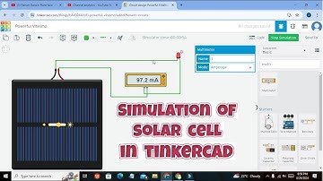 how to use a solar cell in tinkercad | simulation of solar panel in tinkercad
