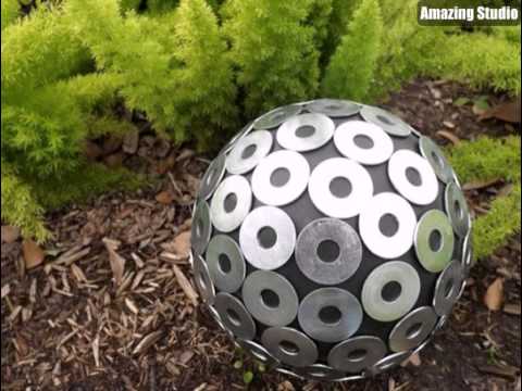 Unique DIY Garden Gazing Balls - YouTube