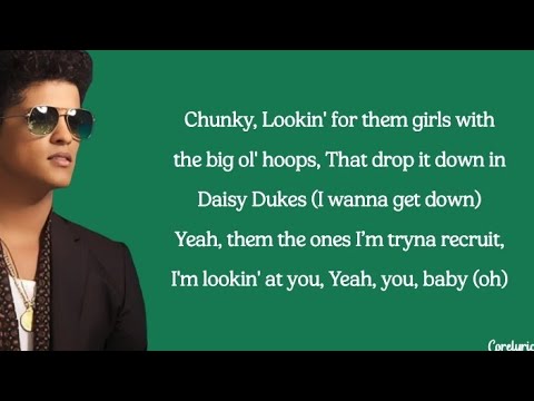 Bruno Mars - Chunky (lyrics)