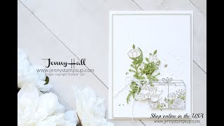 Coloring an embossed image with alcohol markers using Stampin Up products with Jenny Hall