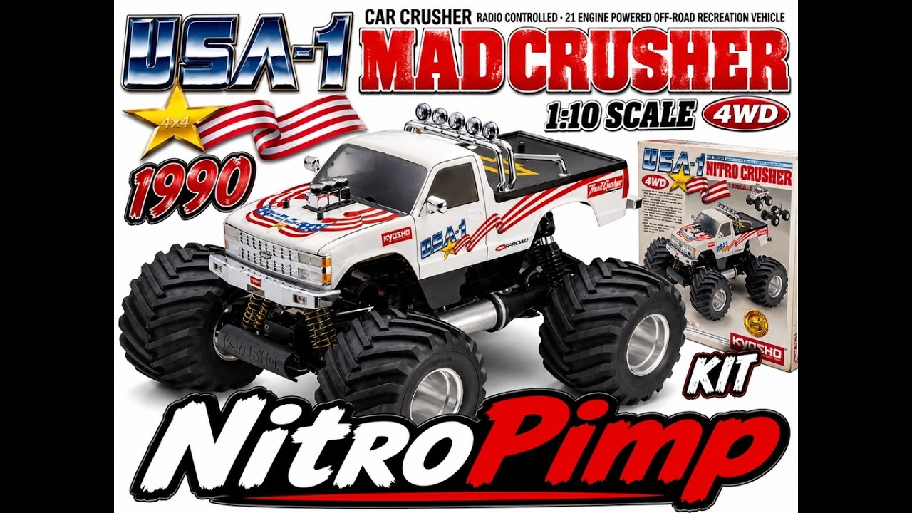 1990 Kyosho USA-1 MadCrusher Kit - YouTube