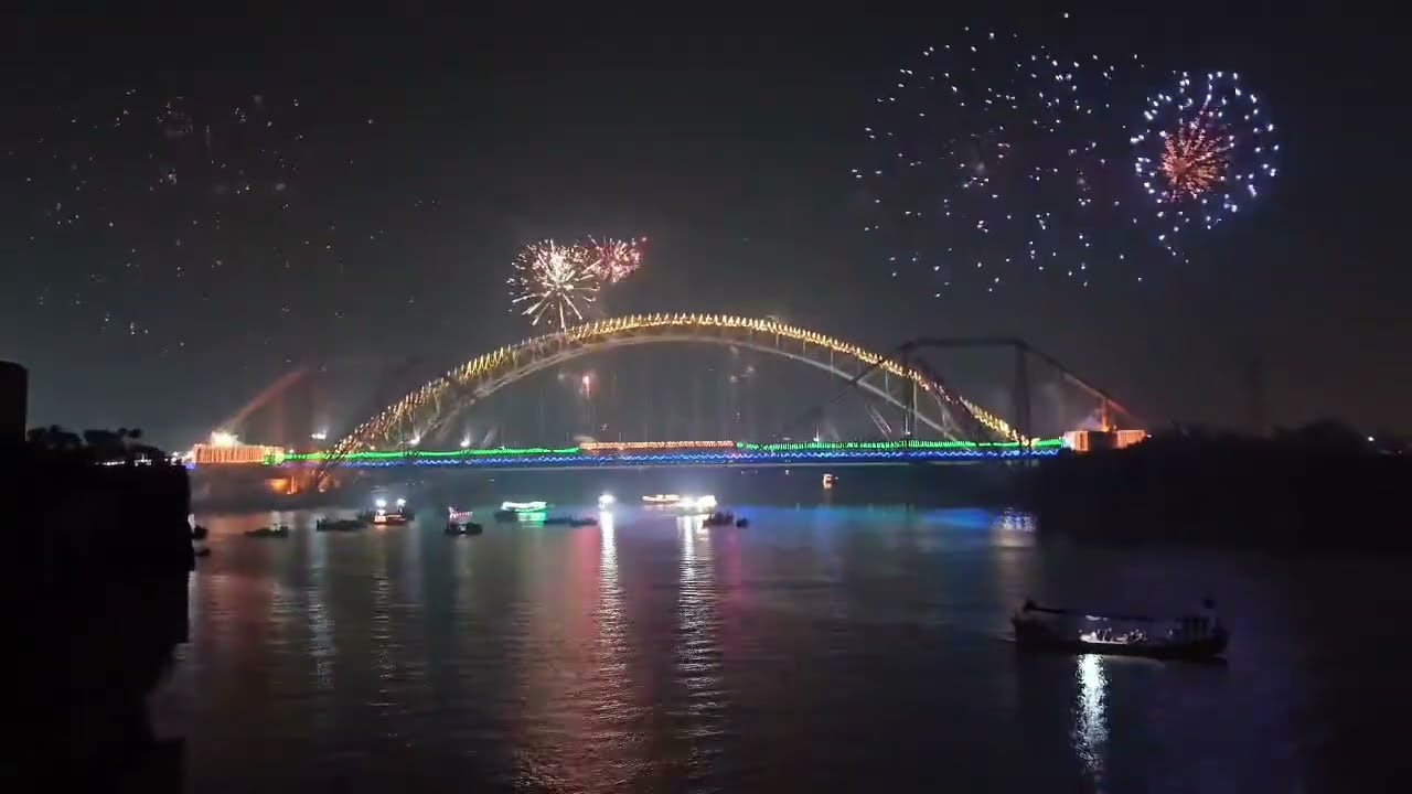 Happy New year 2026 Lansdowne Bridge Rohri fireworks | Happy New Year 2026