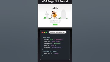 Modern 404 page animation using Html css and js 🤯🥶💥