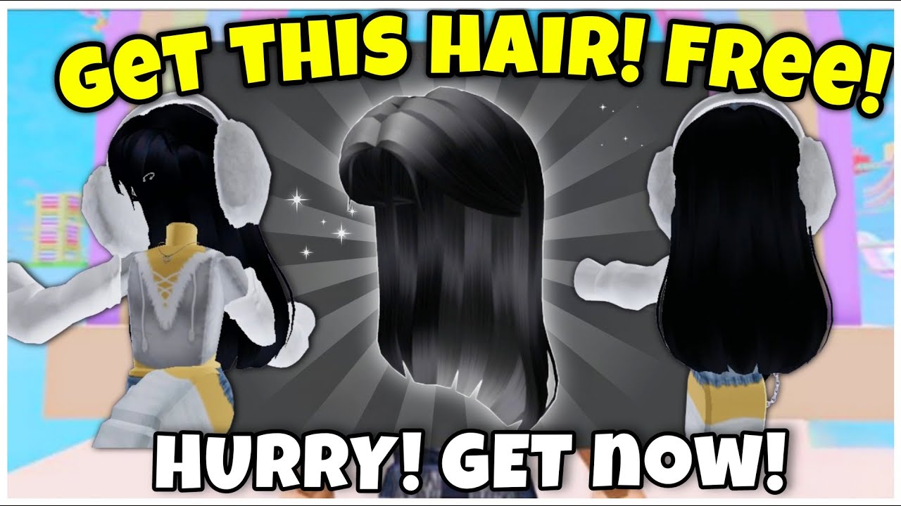 FREE HAIR* (BLACK) ON ROBLOX 2023! 🖤🩷 