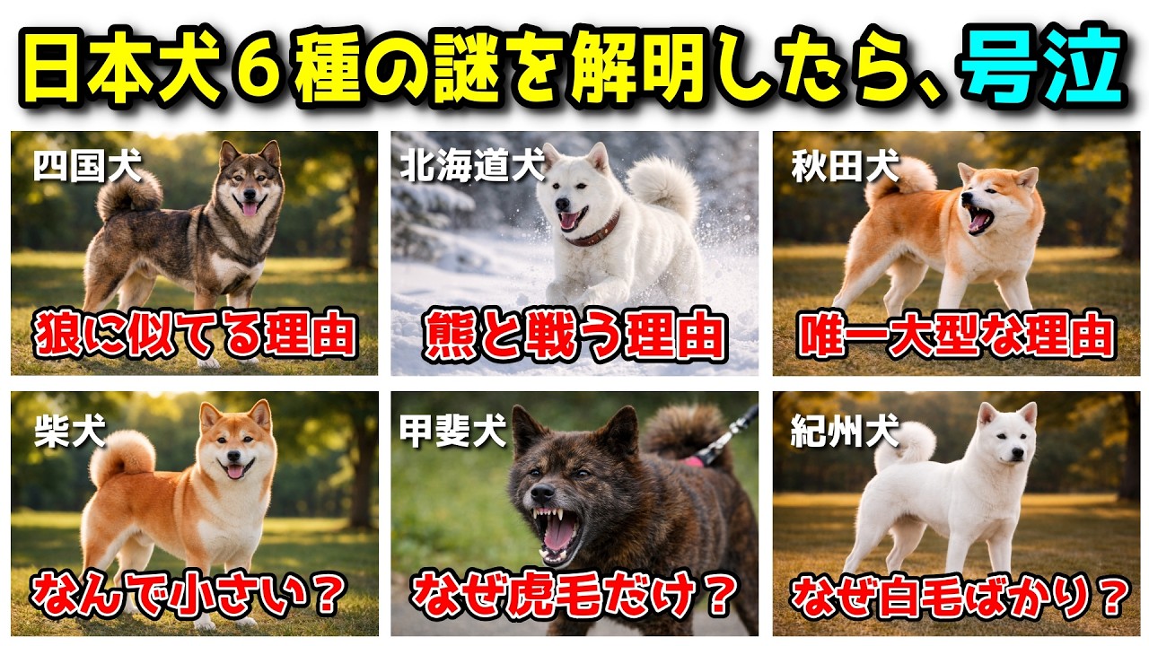 日本犬６種それぞれの謎を解明したら、泣いてしまいました