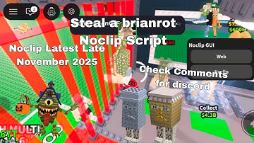 Latest NoClip Steal a brainrot [Deysnc] [Noclip] (Control Player) Best antihit sab script ❤️🙌