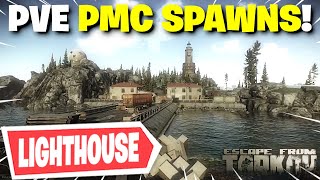 Escape From Tarkov PVE - All PMC Spawn Locations On Lighthouse