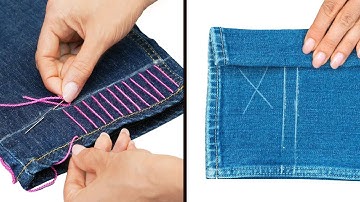 How to hem jeans without cutting the original hem!
