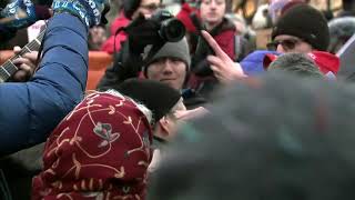 ANTI-TRUMP RALLY: MAGA Supporter Crashes President Trump Protest