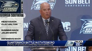 Helton gives update on quarterback battle in Statesboro