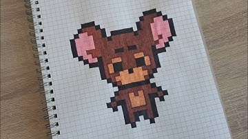How to draw a pixel art Jerry Mouse