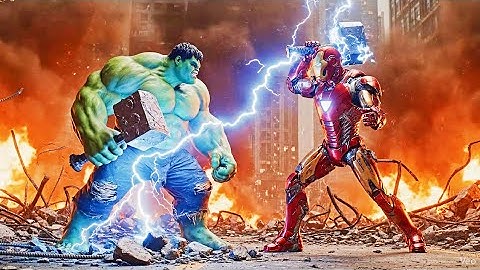 IRONMAN 2.0 vs Hulk Fight Scene – Hulk Gets Destroyed by Mjolnir Power | 2025