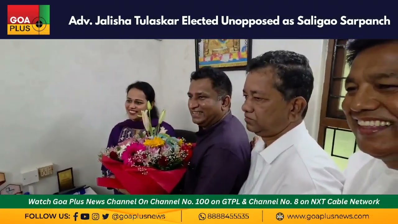 Adv. Jalisha Tulaskar Elected Unopposed as Saligao Sarpanch