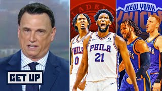 GET UP | Tim Legler reacts to 76ers beat Heat 105-104 to clinch No. 7 seed, advance to face Knicks