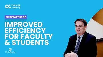 Enderun, CYPHER LMS tips, Improved efficiency for faculty & students