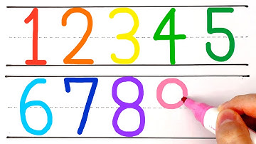 [숫자놀이] 1에서 10까지 숫자 따라 쓰기 | 영어숫자세기 Learn numbers & write colorful numbers 1 to 10