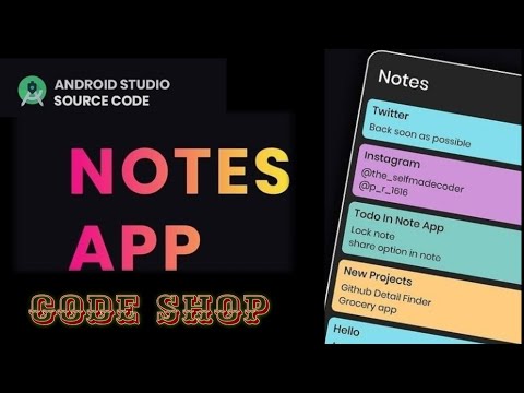 Dynamic Notes App | Android development | Source Code Android Studio