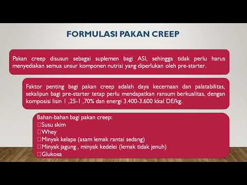 Video: Efek Pemberian Makan Creep Dan Glutamin Tambahan Atau Glutamin Plus Glutamat (Aminogut) Pada Kinerja Pertumbuhan Sebelum Dan Sesudah Disapih Dan Kesehatan Usus Babi