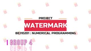 G4: PROJECT WATERMARK