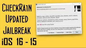 Jailbreak iOS 16.2 - 12.5 with Cydia by CheckRa1n!