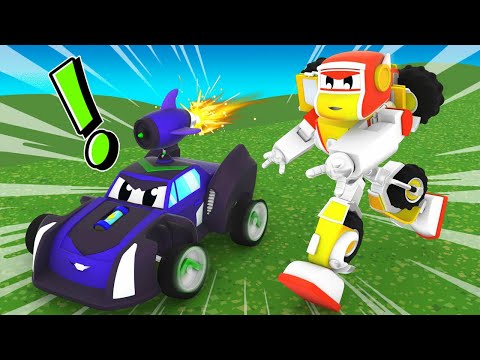 Hurry SUPER ROBOT! Stop the RACE CAR