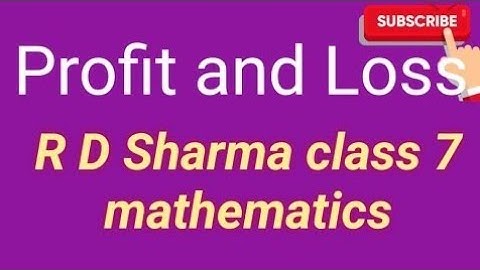 Q. no. - 15 R. D. Sharma mathematics solutions | Class - 7 | PROFIT & LOSS @ActiveEducationPro