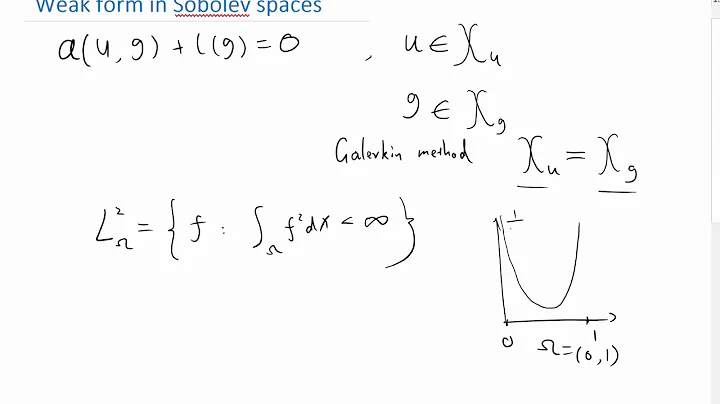 General weak form in Sobolev spaces and finite element method